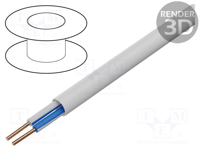 Wire; LonWorks; 1x2x22AWG; solid; Cu; LSZH; white; 305m; CPR: Cca