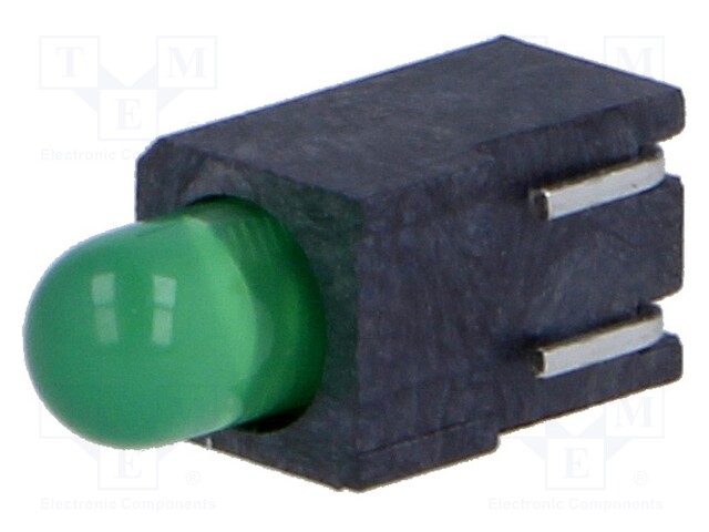 LED; in housing; green; 3.4mm; No.of diodes: 1; 20mA; 60°; 2.2÷2.5V