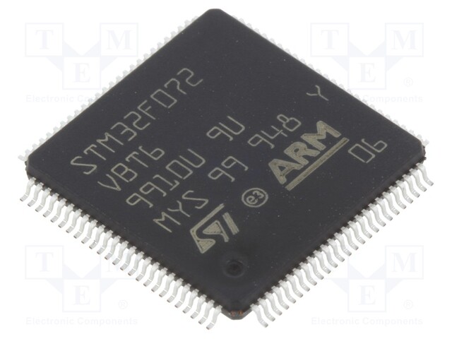 ARM microcontroller; Flash: 128kB; 48MHz; SRAM: 16kB; LQFP100