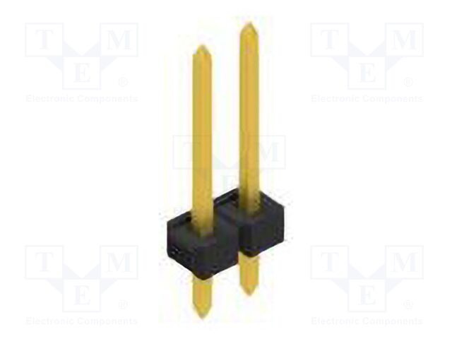 Connector: pin strips; pin header; male; PIN: 2; 2.54mm; THT; 1x2