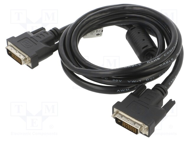 Cable; dual link; DVI-D (24+1) plug,both sides; 1.8m; black