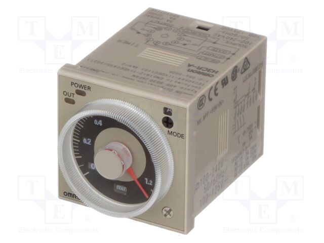Timer; 0,05s÷300h; DPDT; 24÷48VAC; 12÷48VDC; H3CR-A; -10÷55°C; IP40