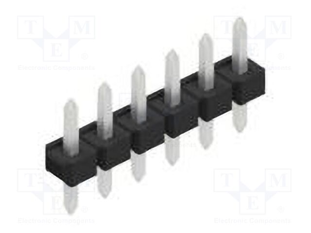 Connector: pin strips; pin header; male; PIN: 6; 2.54mm; THT; 1x6