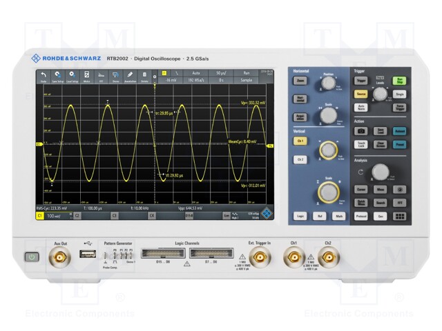 Oscilloscope: digital; Ch: 2; 100MHz; 20Mpts; colour,LCD TFT 10,1"