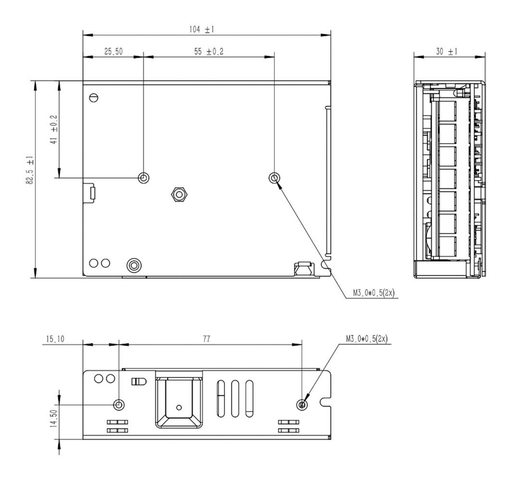 Power supply: switching; for building in; 72W; 48VDC; 1.5A; OUT: 1