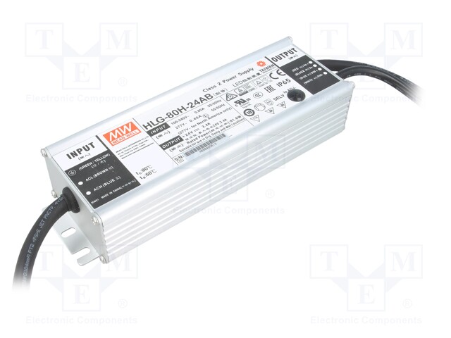 Power supply: switched-mode; LED; 81.6W; 24VDC; 22÷27VDC; IP65