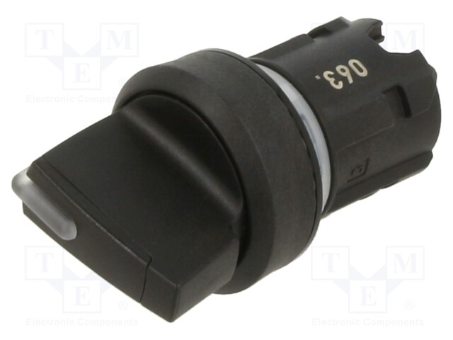 Actuator, Toggle Switch, Illuminated, 22 mm, Round, Plastic, Black