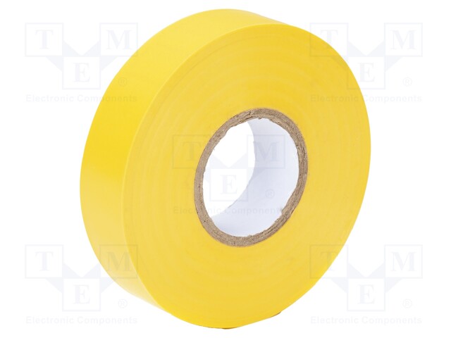 Tape: electrical insulating; W: 19mm; L: 20m; Thk: 0.15mm; yellow