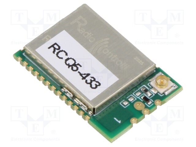 Module: RF; 433MHz; -110dBm; 1.8÷3.8VDC; 14dBm; SMD; 22x15x2.5mm