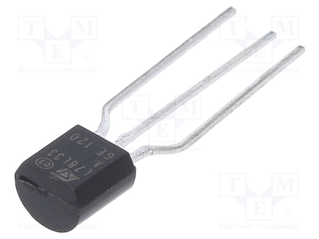 IC: voltage regulator; linear,fixed; 3.3V; 0.1A; TO92; THT; 0÷125°C
