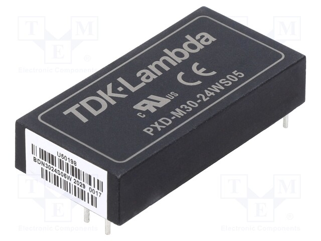 Converter: DC/DC; 30W; Uin: 9÷36V; 5VDC; THT; OUT: 1