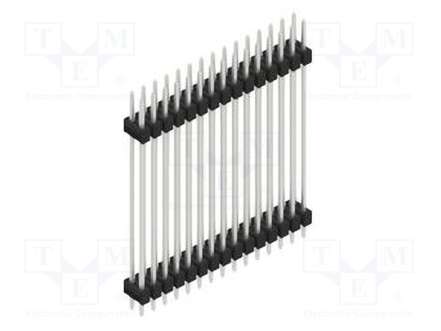 Connector: pin strips; pin header; male; PIN: 30; 2.54mm; THT; 2x15