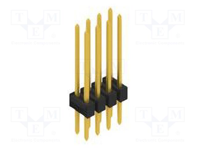 Connector: pin strips; pin header; male; PIN: 8; 2.54mm; THT; 2x4