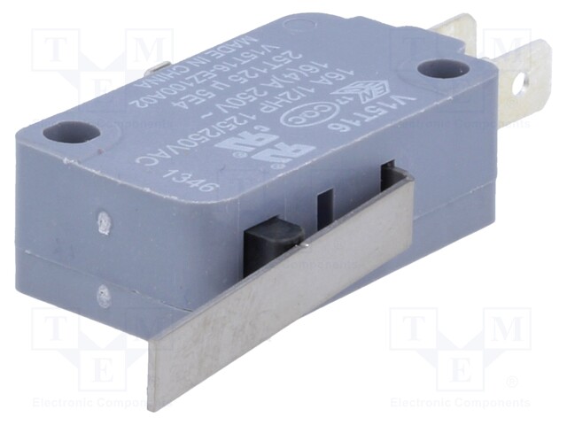 Microswitch SNAP ACTION; with lever; SPDT; 16A/250VAC; ON-(ON)