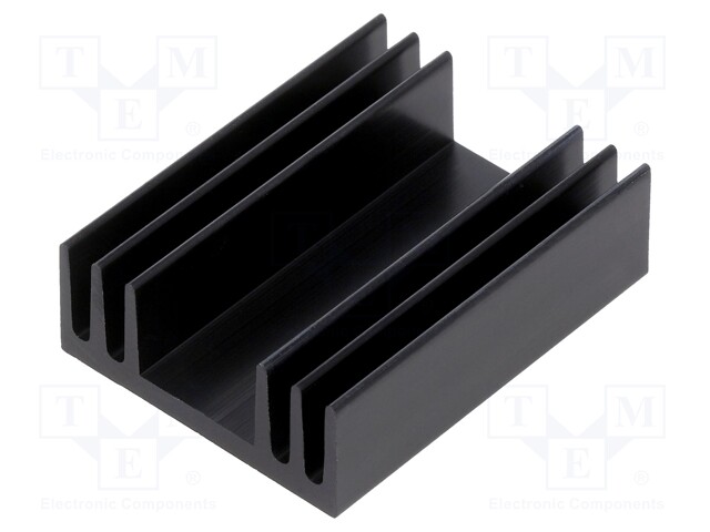 Heatsink: extruded; grilled; black; L: 37.5mm; W: 29mm; H: 11.5mm