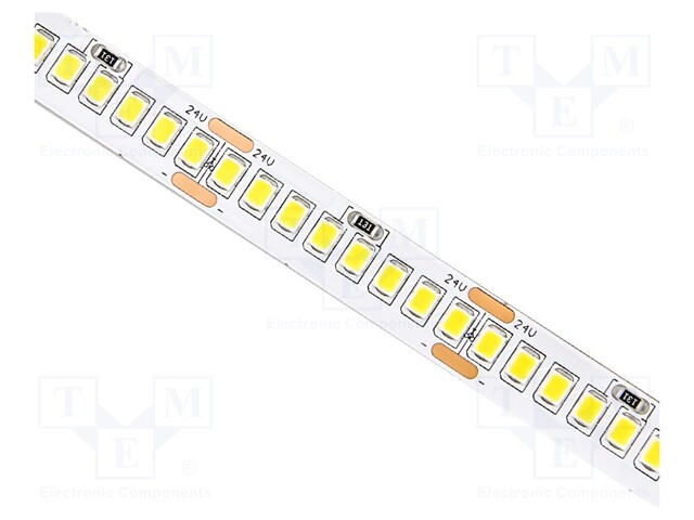LED tape; white neutral; 2835; 24V; LED/m: 224; 10mm; white PCB