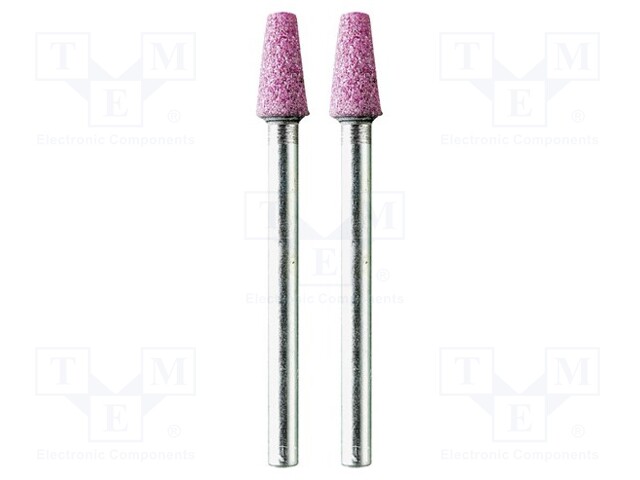 Grindingstone; Ø: 5mm; Ø: 2.35mm; Tip mat: aluminium oxide; 2pcs.