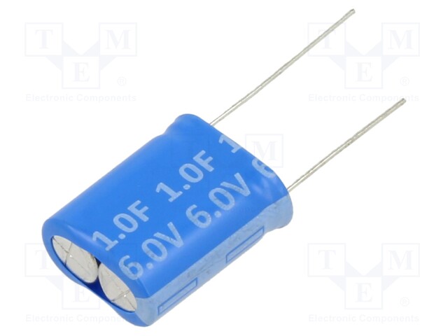 Supercapacitor; THT; 1F; 6VDC; 17x21x8mm