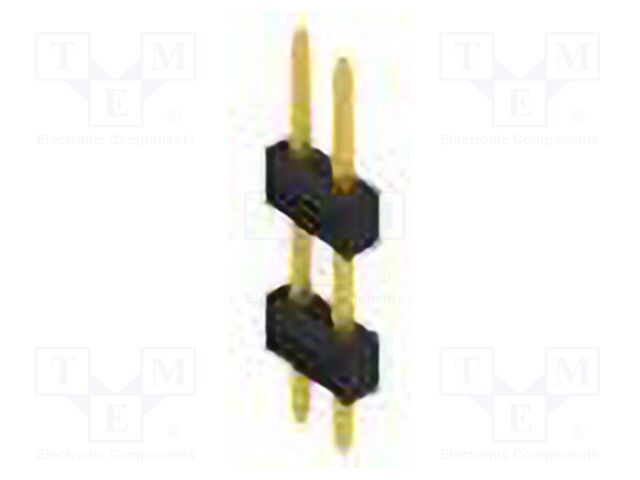 Connector: pin strips; pin header; male; PIN: 2; 2.54mm; THT; 2x1