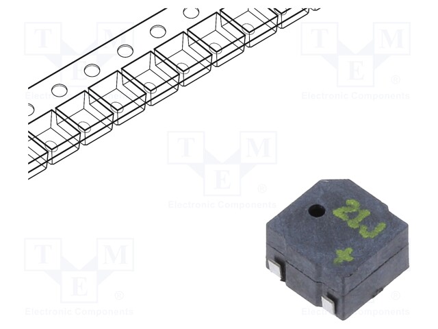 Sound transducer: electromagnetic alarm; SMD; 4kHz; 100mA; 2÷5VDC