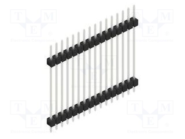 Connector: pin strips; pin header; male; PIN: 16; 2.54mm; THT; 1x16