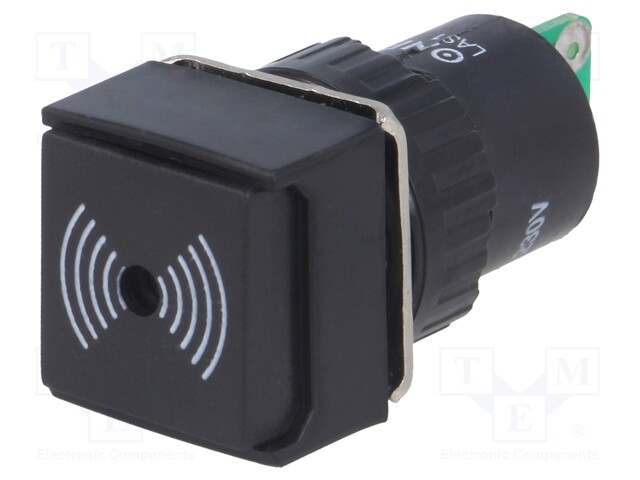 Signaller: sound; 75dB; Ø16mm; max.6mm; for soldering; IP40; 2300Hz