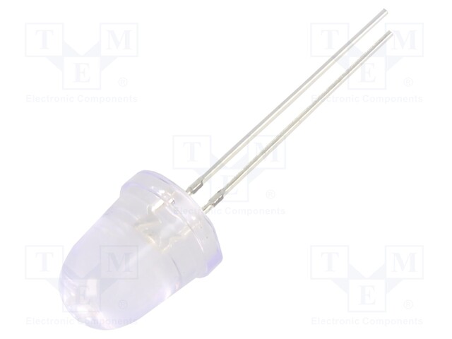 LED; 8°; 20mA; 114mW; 370÷380nm; 3/3.4/3.8V; THT; Front: convex