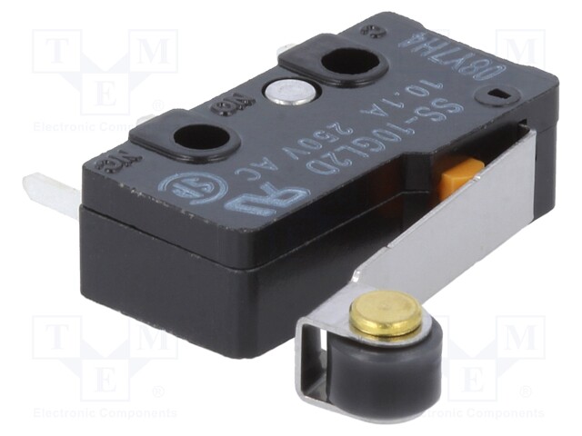 Microswitch SNAP ACTION; with lever (with roller); SPDT; Pos: 2