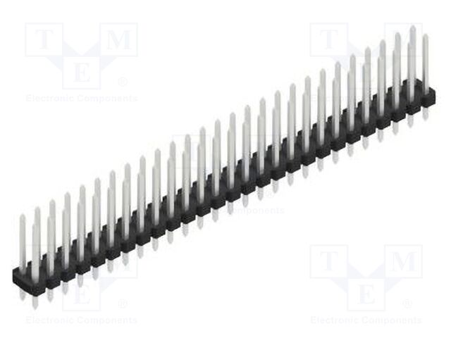 Connector: pin strips; pin header; male; PIN: 54; 2.54mm; THT; 2x27