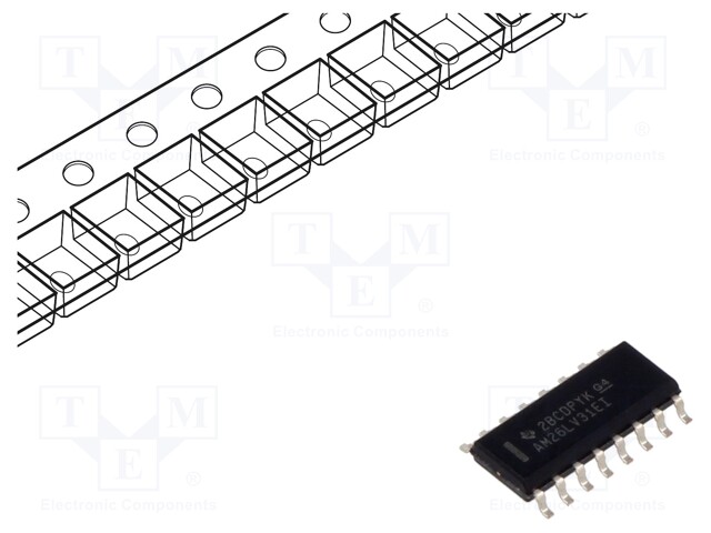 Differential Line Driver RS422, 2 Drivers, 4.75V-5.25V supply, SOIC-16