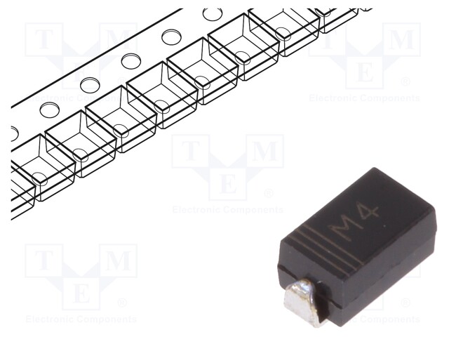 Diode: rectifying; SMD; 400V; 1A; Package: reel,tape; SMAJ; Ifsm: 30A