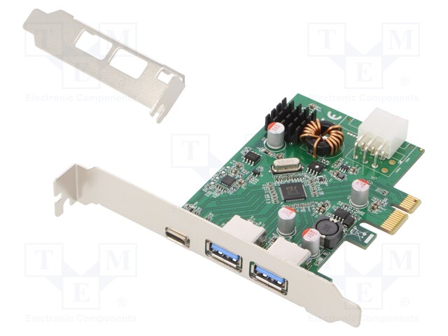 PC extension card: PCI-Express; USB A x2,USB C; USB 3.2