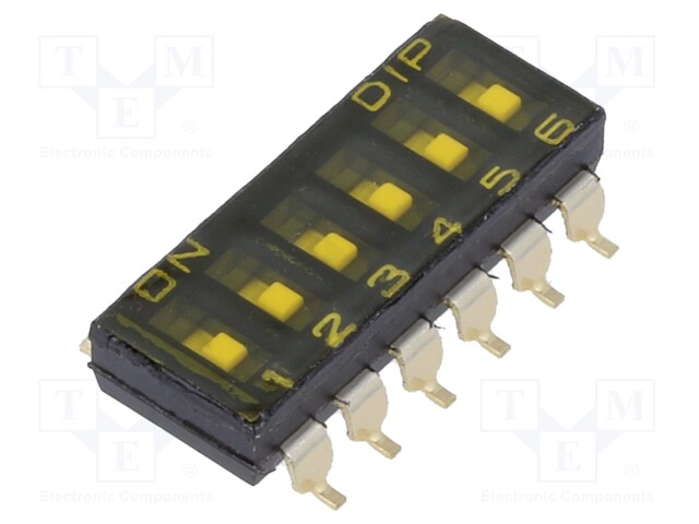 Switch: DIP-SWITCH; OFF-ON; 0.025A/24VDC; Pos: 2; -40÷85°C; 50mΩ