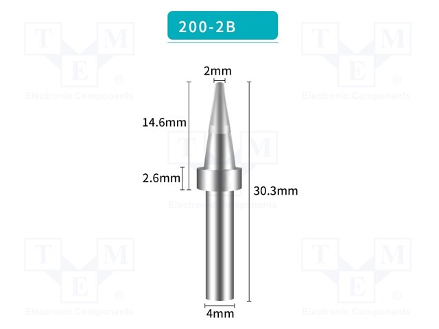 Tip; conical; 2mm; for soldering station; BK3500