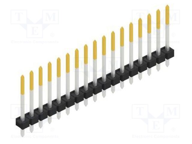 Connector: pin strips; pin header; male; PIN: 17; 2.54mm; THT; 1x17