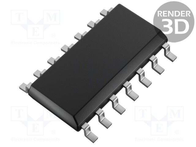 PFC Controller Advanced Transition Mode, 10.3V to 22V Supply, 50µA Startup, 3.8mA Operating, SOIC-14