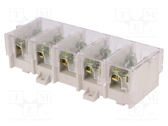 Terminal block; screw terminal; ways: 5; 35mm2; Colour: grey; 125A