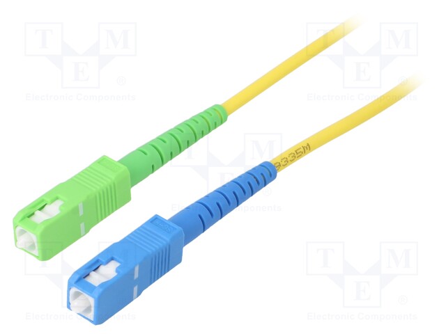 Fiber patch cord; OS2; SC/APC,SC/UPC; 0.5m; LSZH; yellow