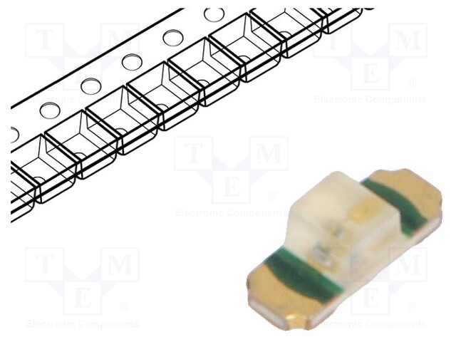 LED; SMD; 1305; blue; 22÷56mcd; 3.4x1.25x1.1mm; 3.3V; 20mA; 80mW