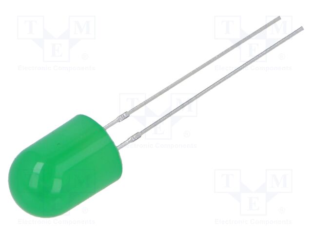 LED; 8mm; green; 750÷1120mcd; 30°; Front: convex; 2.9÷3.4VDC; 102mW