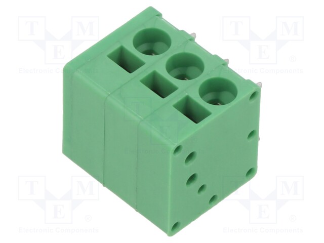 PCB terminal block; Contacts ph: 5mm; ways: 3; angled 90°; on PCBs