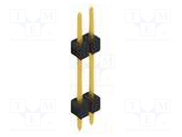 Connector: pin strips; pin header; male; PIN: 2; 2.54mm; THT; 1x2