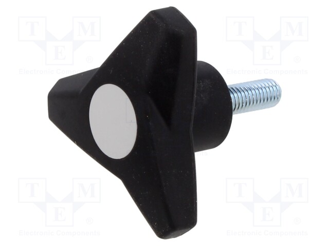 Knob; Ø: 63mm; Ext.thread: M8; 25mm; H: 30.5mm; technopolymer PA