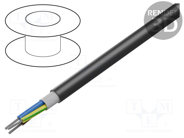 Wire; HELUTHERM® 145 MULTI; stranded; Cu; 3G0,75mm2; polyolefine