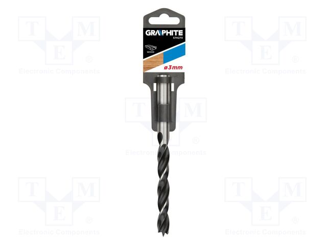 Drill bit; for wood; Ø: 3mm; L: 60mm