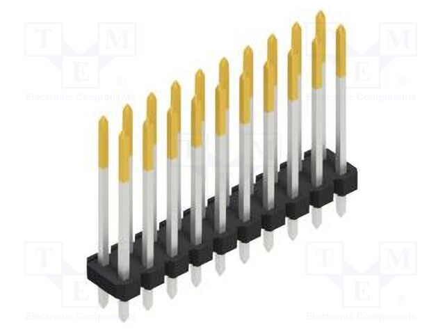 Connector: pin strips; pin header; male; PIN: 20; 2.54mm; THT; 2x10