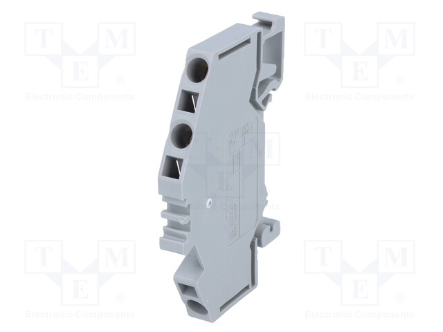 Splice terminal: rail; 0.08÷4mm2; ways: 1; terminals: 3; grey; 800V