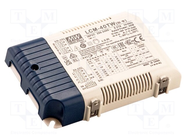 Power supply: switched-mode; Communication: DALI; LED; 40W; IP20