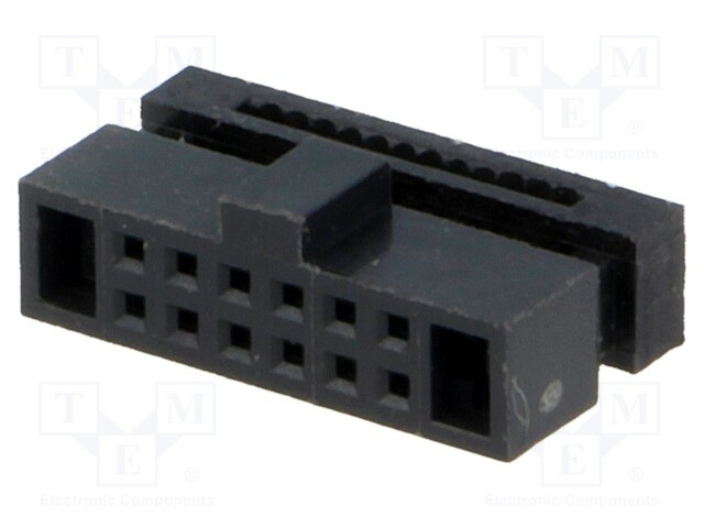 Plug; IDC; female; PIN: 12; IDC; for ribbon cable; 0.635mm
