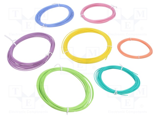 Filament: multipack; Ø: 1.75mm; Kit: PLA Pastel; 7pcs; L: 10mm